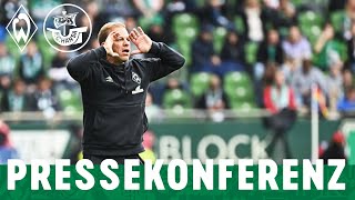 SV Werder Bremen  Hansa Rostock 30 10  Pressekonferenz nach DuckschDoppelpack [upl. by Airrotal]