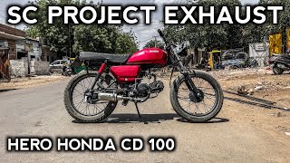 SC PROJECT EXHAUST  HERO HONDA CD 100  JODHPUR [upl. by Ogilvie]