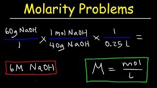 Molarity Practice Problems [upl. by Hortensa]