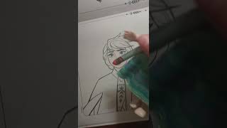 Elsia and Annia Fun Frozen 2 Coloring Elsa and Anna kids shorts coloring [upl. by Adimra]