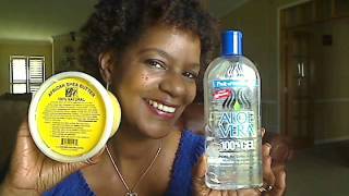 Aloe Vera Gel and Shea Butter Hair SHRINKAGE DONT BE DISCOURAGED [upl. by Josey706]