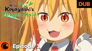 Miss Kobayashis Dragon Maid Episode 1 English Dub  The Strongest Maid in History Tohru [upl. by Emmalyn]