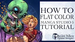 How To Flat Color In Manga Studio 5 [upl. by Dafna]