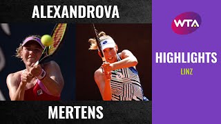 Elise Mertens vs Ekaterina Alexandrova  2020 Linz Semifinal  WTA Highlights [upl. by Grekin598]