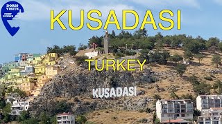 Kusadasi Turkey A walking tour of the harbour market and castle [upl. by Llenrub]