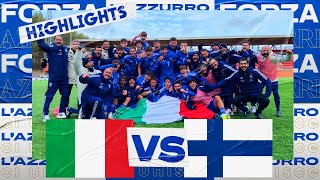 Highlights ItaliaFinlandia 22  Campionato Europeo UEFA Under 17  Elite Round [upl. by Vivia]