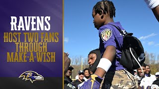 Ravens Host Two Fans Through MakeAWish  Baltimore Ravens [upl. by Blondie158]