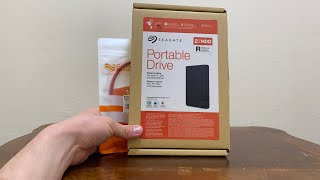 Seagate Portable 2TB External Hard Drive HDD Unboxing [upl. by Shelman]