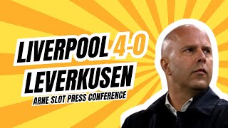 Arne Slot Post Match Press Conference  Liverpool vs Leverkusen [upl. by Thirzi]