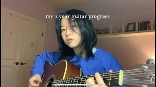 my 1 year guitar progress [upl. by Aital]