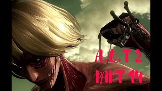 Attack On Titan 2 PS4 100 Part 14  Female Titan amp Recon Squad Rescue With Eren [upl. by Anertal726]