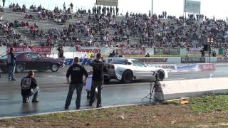 Shakedown at Etown CRASH Paul Major 1st round Outlaw Drag Radial [upl. by Bonne]