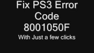 Fix PS3 Error Code 8001050F [upl. by Krasnoff]