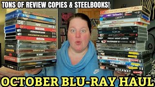 BLURAY HAUL OCTOBER 2024  Tons of Review Copies Steelbooks and Bullmoose Pickups [upl. by Amarillas762]