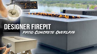 Make Your Own Outdoor Fireplace DIY Concrete Overlay Project To Upgrade Your Patio amp Fire Pits [upl. by Brouwer]