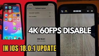 IPHONE 12 4K 60Fps Is DISABLE In IOS 1801 Update how tho fix it very easily guys 🔥 [upl. by Johnsson208]