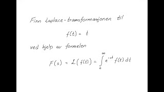 Hvordan brukes formelen for Laplacetransformasjonen [upl. by Esirec]