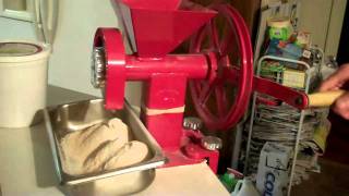 Grinding Flour with the GrainMaker Grain Mill  A Review [upl. by Ytinav]