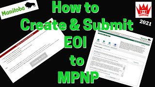 How to create amp submit an EOI to MPNP Manitoba PNP Program Canada Immigration  Canadian Charisma [upl. by Ayr539]