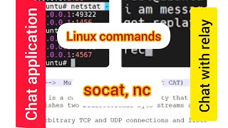 socat linux command  nc linux command  Chat application with nc and socket linux commands [upl. by Nyladnarb]