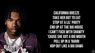 Lil Baby  CALIFORNIA BREEZE Lyrics [upl. by Albric]