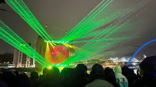 Newcastle Quayside NEW YEAR Laser Show [upl. by Neela]