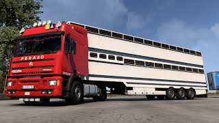 ETS2 145 Grand Utopia Montbois  Lafalaise Pegaso Troner TX Transports en bétaillère 14t [upl. by Kandace799]