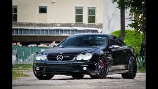 MercedesBenz SL500 AMGR230 hard acceleration 100200 kmh straight pipe [upl. by Nicol]