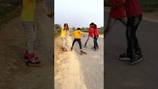 Young Skater Stunt in 🇮🇳 🥹😱😭🤣 skating skates skater tigershroff inlineskatingbeginner [upl. by Niraj]