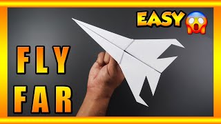 EASY  How to make a Paper Plane That FLY FAR  Best Paper Airplane That Flies Far [upl. by Tufts]