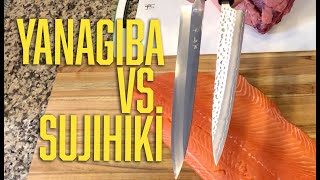 Knife Knowledge Yanagiba vs Sujihiki  Do you know the difference What you need to know [upl. by Llehcar818]