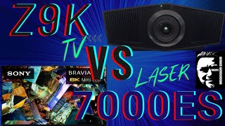 SONY Z9K VS VPLXW7000ES 8K TV VS 4K LASER PROJECTOR CAN PROJECTORS REPLACE TVS [upl. by Netnerb]