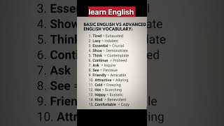 Learn 👍🏻Advanced Englishl become fluent English speakerenglishshortsyoutubeshortsspokenenglish [upl. by Enimassej634]