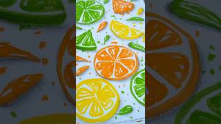 Orange Lemon Lime Fruity Brushpen Doodle summerfruits [upl. by Nospmas]