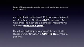 Melanoma in Congenital Melanocytic Nevi  Dr Giuseppe Argenziano [upl. by Ettenej854]