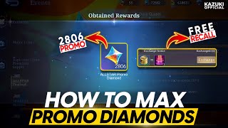 HOW TO GET 2806 ALL STAR PROMO DIAMONDS AND A FREE RECALL EFFECT [upl. by Arac]