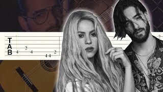 Clandestino  Shakira y Maluma  Guitarra Tutorial [upl. by Anileve]