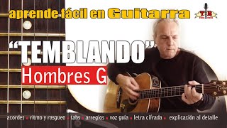 aprende fácil en guitarra temblando hombres g con letra cifrada [upl. by Corron]