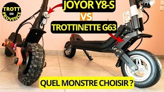 JOYOR Y8S VS G63  COMPARAISON DES DEUX MONSTRES DE VITESSE Trottinette électrique puissante [upl. by Niai]