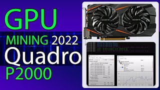 GPU Mining 2022 Quadro P2000 Performance Review with Nicehash [upl. by Kinzer]