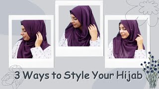 3 Ways To Style Your Hijab  Chiffon Hijab BeautifyByAiza [upl. by Portia]