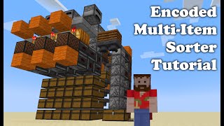 Encoded MultiItem Sorter Tutorial Minecraft Java Vanillia amp Paper [upl. by Elon]