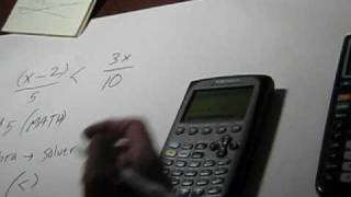 Solving Inequalities on a Calculator TI89 [upl. by Yate]