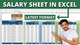 Learn to Make Salary Sheet  Payroll Sheet  latest Format [upl. by Aklam]