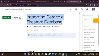 Importing Data to a Firestore Database engineeringupdate gsp642 arcade [upl. by Marji]