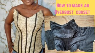 OVERBUST CORSET WITH SCOOP NECK  HOW to make an overbust corset [upl. by Aleyak753]