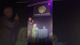 Former PM Liz Truss storms off stage after a Led By Donkeys prank [upl. by Ojyma]