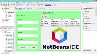 Create Java Application with JTable and Form using Swing GUI Builder of Netbeans IDE  Source Code [upl. by Andryc]