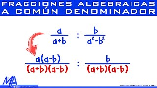Convertir fracciones a Común Denominador [upl. by Anelis559]