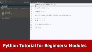 Python Tutorial Modules [upl. by Orvah]